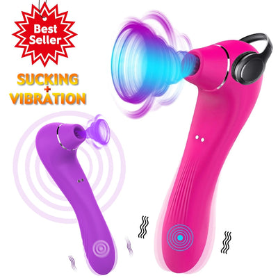 Sex Sucking Toys Vibrator Female Powerful Clitoris Sucker Blowjob Tongue Stimulator Nipple Vagina Pussy Pump for Women Adults 18