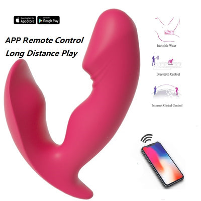 Sex Toys Bluetooths Dildo Butterfly Vibrator for Women APP Remote Control Clitoris Vibrators Wear Vibrating Pants Toy for Couple