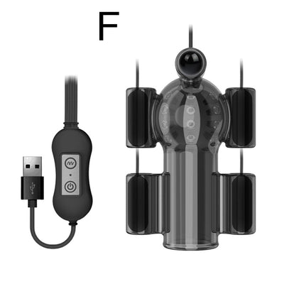 Shock Electric Glans Cap with SM Player Wave Therapy Penis Cage Shocking Chastity Device Tens Penis Sleeve Medical Themed Toys