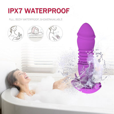 Telescopic Vestibule G-spot Vibrator with Remote Control Waterproof Vibrating Vagina Clit Stimulator Sex Toys for Women &amp;Couples