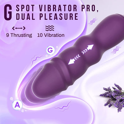 Vibrating Egg G Spot Dildo Vibrator - Clitoral Vibrator with 10 Vibrating &amp; 9 Thrusting Modes Dildo Adult Sex Toy for Women