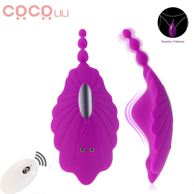 Wearable Panty Vibrator Invisible Vibrating Egg Remote Control Vagina Clitoral Stimulation Anal Sex Toys for Women Masturbator